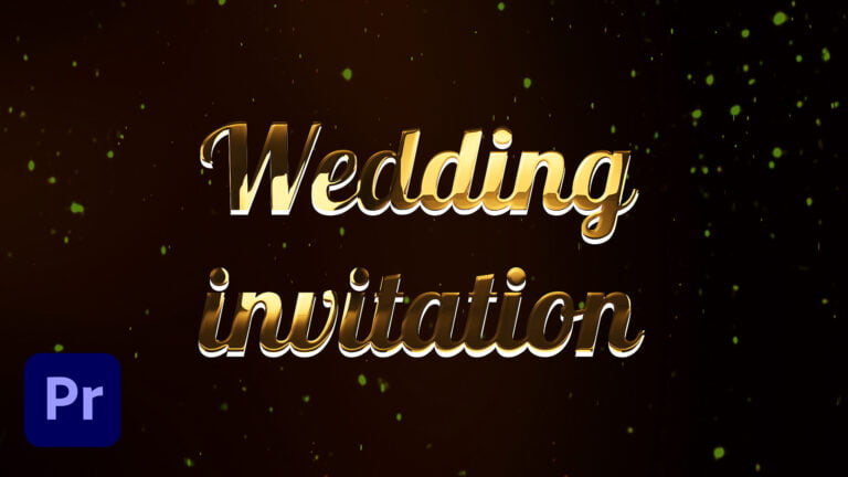 How To Create Wedding Invitation Video In Premiere Pro Animated Golden Wedding Title Preset Hindi