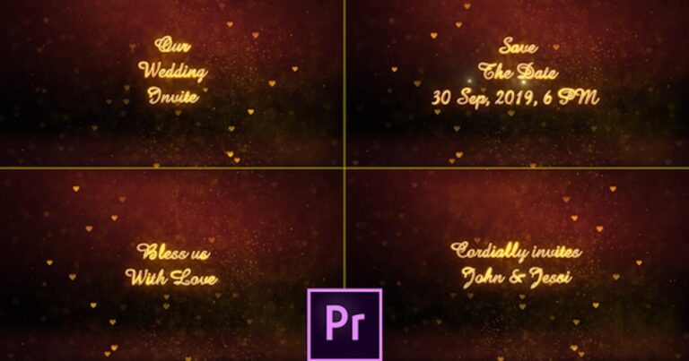 Top 5 Premiere Pro Golden Wedding Invitation Template Download Now