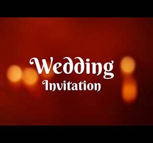 Royal Watercolor Valentine Red Background Wedding Title Project for PR | Wedding Album Intro Design
